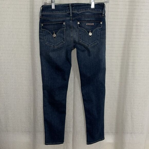 Hudson 25 Collin Flap Skinny Ankle Blue Stretch Designer Jeans - Picture 2 of 13
